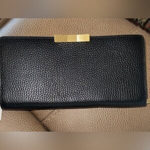 Ted Baker Faceted Bow Matinee Wallet - Black, NWT